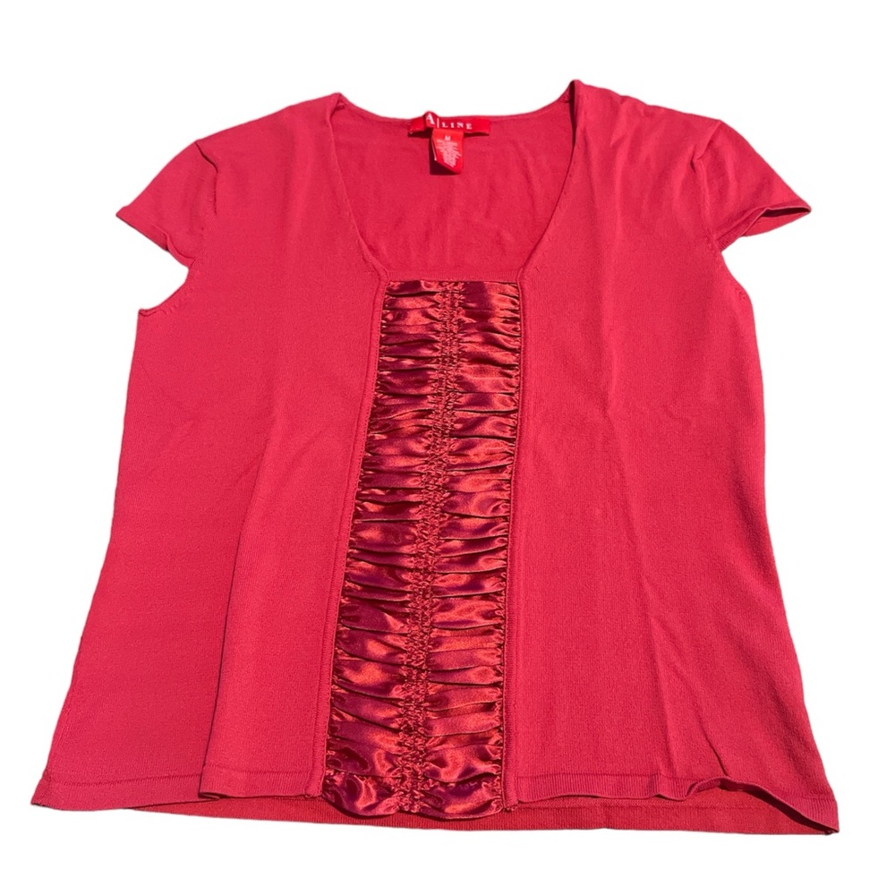Aline Ruched Short Sleeve Top Sz M